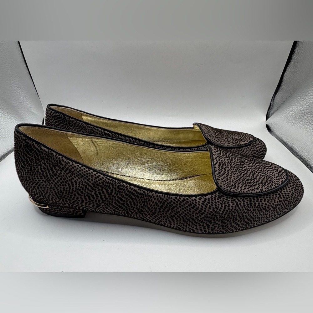 Emy Mack suede mauve gray loafers women made in Italy size 8